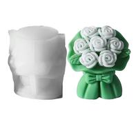 Candle Mold Bouquet, Floral Silicone 3D Flower Tool with Aromatherapy Feature, Soft Rubber Wax Casting, Realistic Base with Romantic Style, Resin Supply for Valentine's Day
