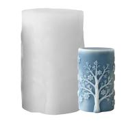 Candle Mold, Cylinder Resin Casting Mold, Christmas Silicone Snowflake Home Decor For Chocolate Fondant Clay Kitchen Fireplace Party Christmas Wedding Acción de Gracias Window