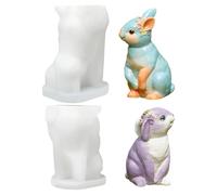 Candle Molds 3D Easter Home Decor, 2 piezas Resin Animal Mould Desk Decor for Creative Crafting, Sturdy Silicone Molds, Accessories for Plaster Chocolate Clay Living Room Bedroom Kitchen Study Room
