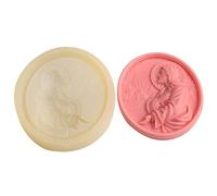 Candle Molds - 4.17x3.86x0.83 Inches Silicone Jesus Signs Mold, Jesus Vintage Mould, Smooth Craftsmanship | Casting Articles For Chocolate Cake DIY Projects Christmas Celebratio Accessories