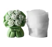 Candle Molds Bouquet, Aromatherapy Silicone Mould, Flower Molds Candle Making, 2,56 x 2,95 x 3,43 in Perfect for Valentine's Day, Ideal para Wax, Creative Crafting Supplies