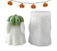 Candle Molds, Cement Moulds, Halloween Decor, 3D Pumpkin Ghost Shapes, Silicone Plaster Wax Compatible, Crafts for Teachers Home Event Crafters Holiday Design, Heartwarming Present