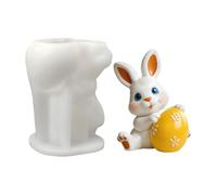 Candle Molds - Heat-Resistant Rabbit Egg Crafting Tool, Bunny Egg Shape Mold | for Friends Students Adults Men Women Easter Home Décor Birthday Party Indoor Use