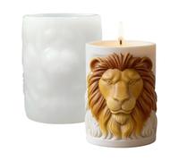 Candle Molds - Lion Shaped Flexible Pillar Craft Supplies | Non-Stick Epoxy Resin Molds for Wax, Plaster, Home Decor, Soap, Party Favors, Birthday, Valentine’s Day, Family, Adults