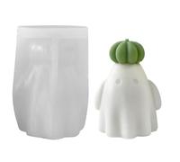 Candle Molds, Pumpkin and Ghost Shape, Plaster Moulds, 2.64x2.36x3.27 Inches Cement or Wax, Craft Tools for Halloween Decorations, Home Décor Projects, Event Organizers, and Hobby Enthusiasts