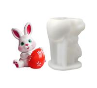 Candle Molds - Rabbit Egg Heat Resistant | Reusable Bunny With Egg Mold, DIY Candle Making Kit, Creative Mold Tool For Friends Students Adults Men Women Easter Birthday Party Home Indoor