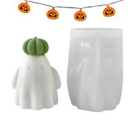 Candle Molds Set, Cement Plaster Moulds, Halloween Shape Forms with Pumpkin Ghost Design, Reusable Wax Mould and Decor Tool for Craft, Teachers, Event Planners, Decoration, Home Setup