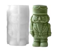 Candle Molds, Silicona Mold, Reutilizable Nutcracker Soldier Epoxy Resin Casting Tool for Art Crafts, Plaster Resin, Home, Table Settings, Dinner, Decoración de la sala de bodas, 1 pieza