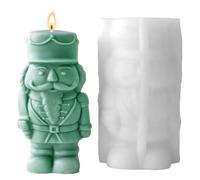 Candle Molds, Silicona Mold, Reutilizable Nutcracker Soldier Epoxy Resin Casting Tool for Art Crafts, Plaster Resin, Home, Table Settings, Dinner, Decoración de la sala de bodas, 1 pieza