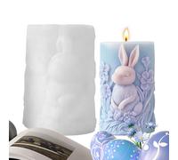 Candle Molds Silicone, Rabbit Heat Resistant, Crafts Tool, Easter Candle Making Mold with Flexible Nonstick Design, Home Crafting for Family Students Adults Men, Birthday Party Holiday Indoor