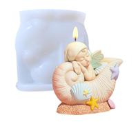 Candle Molds Silicone Shapes, Conch Angel Making Mold, Flexible Crafting Tools, Resin Casting Mould, Epoxy Craft Supplies, Soap and Plaster Clay Molds for Home Decorations, Art Projects