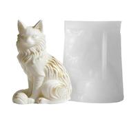 Candle Molds, Sitting Cat Shape Plaster Ornaments Craft, Silicone Soap Molds, For Dinner Table Home Room Wedding Party
