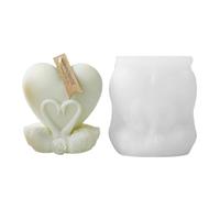 Candle Moulds for Casting | 3D Silicone Candle Making Molds | Soft Silicone Molds Candles Making Moulds | Heart Shape Not Tick Candles Mold for Birthday Christmas New Year Easter