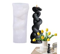 Candle Moulds - Silicone | Snake Pillar Candle Mould Snake Animal Cylinder Resin Mould | Durable Flexible Form For DIY Art Candlee Making And Creative Resin Crafting At Home