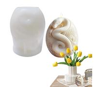 Candle Moulds - Silicone | Snake Pillar Candle Mould Snake Animal Cylinder Resin Mould | Durable Flexible Form For DIY Art Candlee Making And Creative Resin Crafting At Home
