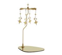 Candle Spinner Golden Stars Stainless Steel Holder | Party Candle Spinner, Birthday Party Decor, Easy Assemble Stand, Lightweight Metal Base for Home Living Room Table Balcony Patio Yard Wedding Pho