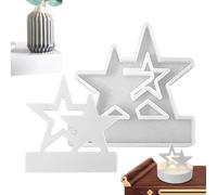 Candle Stick Mold - Silicone, 8.5x8.5cm Star Candlestick Mould Creative Design | Easy-Use And Food-Grade Candle Making Mold, Resin Candles Holder For Christmas, Home Décor, DIY Crafts, Gift Making