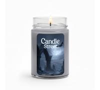 Candle Street Vela perfumada "Claro de Luna" | Ámbar, vainilla y ylang ylang | Cera natural, colección Horror Stories | Perfume floral y misterioso