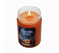 Candle Street Vela perfumada de Halloween, calabaza, miel y canela, 500 g, Candle Street Jack-o-Lantern, decoración otoñal, regalo estacional | Horror Stories | Perfume cálido y especiado