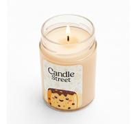 Candle Street Vela perfumada Panettone 185 g | Vainilla, Naranja y Galletas | Colección Dolce Natale | Vela de cristal Premium, 40 h de combustión | Idea de regalo de Navidad elegante
