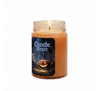 Candle Street Vela perfumada para Halloween, calabaza, miel y canela, 275 g, Candle Street Jack-o-Lantern, cera natural, regalo de otoño | Horror Stories | Perfume cálido y especiado