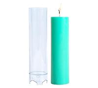 Candle Taper Mold - Candle Crystals For Making, Cylinder Cake Decoration Round Shape Soap, Flower Fondant Silicone | Floral Pillar Craft Casting Template Wax Soy Paraffin Beeswax Wick Resin Epoxy Poly