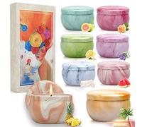 Candle Velas Aromaticas Decorativas, 8 Velas Perfumadas, Velas Aromáticas Cera de Soja Natural para Viaje Adecuado para Aromaterapia, Baño, Yoga, Cumpleaños, Día de la Madre y Regalo