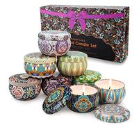 Candle Velas Aromaticas Decorativas, 8x70g Velas Perfumadas, Velas Aromáticas Cera de Soja Natural para Viaje Adecuado para Aromaterapia,Baño,Yoga,Cumpleaños, Día de la Madre y Regalo de San Valentín