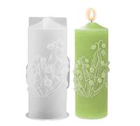 Candle Wax Molds - Flower Relief Shaping Tool, Cylindrical Resin Casting Pattern, Ornamental Wax Forming Supply, Detailed Blossom Texture Template, Artisan Crafting Equipment For Candles Soap Making