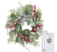 Candle Wreath - de Navidad Artificial de 11,81 Pulgadas | Festive Table Centre for Kitchen Cabinet and Dining Mesa, Holiday Decor for Fireplace, Shelf and Desktop Display