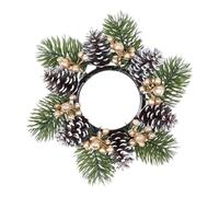 Candle Wreath Rings - Christmas Candle Ring, Artificial Christmas Decorations, Tapers Candlee Rings Holiday Decorations For Holiday Winter Fall Party Wedding Cabinet Dining Desktop Fireplace