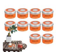 Candles 10-Pack - 80g Windproof Survival Candles | 30 Hour Burning Time Iron Box Tin Portable | Outdoor Camping Light - Power Outage Disaster Prep