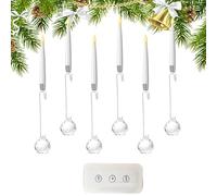 Candles For Christmas Tree | 15 cm Fake Candles Warm LED Light Tree Ornaments, 6 piezas de Navidad Decoraciones con remote para interiores al aire libre, Wall Fireplace Garden Holiday Yard Garden
