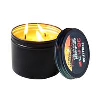 Candles For Power Outages - Beeswax 6.3cm, vela de supervivencia, quemadura de 36 horas | Three Wicks, Long Burning Jar Candle, Beeswax Light Source For Fishing, Camping, Preparación de supervivencia