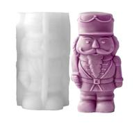 Candles Molds, Epoxy Resin Casting Mold, 5.2x3.03x2.64 Inches Nutcracker Art Craft Mould, Reusable Silicone, Candle Mold for Home Decor, Wedding Table, Room and Dinner Display Use