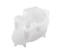 Candlestick Holders Mold, Rabbit Mould Epoxy Casting, Candle Holder Resin with Durable Material, Craft Mold for Easy Use, Molder Set, Home Decoration for Easter Concrete Arts Holiday Celebration