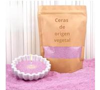 CANDLEVAL Cera Arena para Fabricación de Velas con Mechas - Kit para Hacer Velas DIY - 10 Colores de Gránulos de Cera de Vela con 5 Mechas - Perlas de Vegetal para (Rosa, 100 gr)