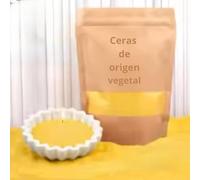 CANDLEVAL Cera Arena para Fabricación de Velas con Mechas - Kit para Hacer Velas DIY - 10 Colores de Gránulos de Cera de Vela con 5 Mechas - Perlas de Vegetal para (Naranja, 300 gr)