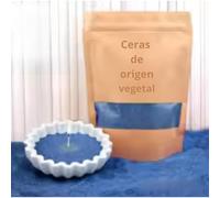 CANDLEVAL Cera Arena para Fabricación de Velas con Mechas - Kit para Hacer Velas DIY - 10 Colores de Gránulos de Cera de Vela con 5 Mechas - Perlas de Vegetal para (Azul, 2 KG)