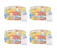 CandLuc Cadena de Luces LED a Pilas, Impermeable Guirnalda Luces 5 Metros 50 Leds Cadena Luces LED Decoración con Temporizador para Navidad Fiesta Hogar Bodas Halloween