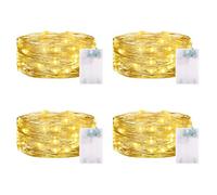 CandLuc Guirnalda luces pilas, 3 metros 30LED Luces LED Pilas con Timer, Impermeabile Luces LED Pilas, Guirnalda Luces Interior para Navidad Guirnalda Jardín, Habitación, Terraza, Pared, Cortina