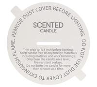 CandMak Cubiertas antipolvo para velas, 160 piezas de tapa de polvo para velas con lengüeta para hacer velas (3.4 pulgadas)