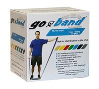 CanDo Go-Band Banda de Ejercicio en Rollo 45 m - Amarilla (Muy Ligera) - Banda de Resistencia para Fisioterapia y Terapia Ocupacional