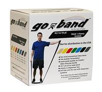 CanDo Go-Band Banda de Ejercicio en Rollo 45 m - Negra (Extra Fuerte) - Banda de Resistencia para Fisioterapia y Terapia Ocupacional