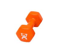 CanDo Mancuerna recubierta de vinilo naranja 10 lb individual 1 pieza de peso de mano para entrenamiento muscular y entrenamientos codificados po