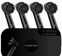 Candore - Cepillo de dientes eléctrico con infusión de carbón, acción de cepillado cruzado - para cepillo de dientes eléctrico Oral-B | Programa de reciclaje | Embalaje sin plástico | Cuerpo negro