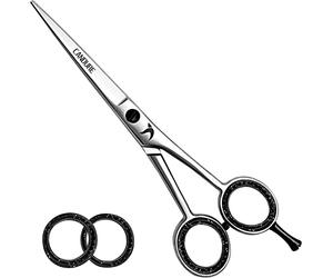 Candure Tijeras de Peluqueria Profesional - Tijeras de Peluquero Acero Inoxidable Tijera Barbero para Corte de Pelo 6.5 Pulgadas (6.5", Plata)