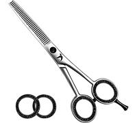 Candure Tijeras Entresacar Profesional Barbero Tijera de Cortar el Pelo 6.5” Acero Inoxidable Tijeras de Adelgazamiento Peluquería Esculpir para Niños, Hombres, Mujeres y Salones