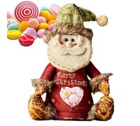 Candy Bag For Christmas - Reusable Fabric Goody Sack With Cute Snowman, Elk & Santa Designs | Holiday Treat Bag For Candy, Christmas Eve Surprises, Party Favors, Decorations & Festive Storage