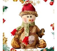 Candy Bag For Christmas - Reutilizable Fabric Goody Sack With Cute Snowman, Elk & Santa Designs | Holiday Treat Bag For Candy, Christmas Eve Sorprises, Party Favors, Decorations & Festive Storage